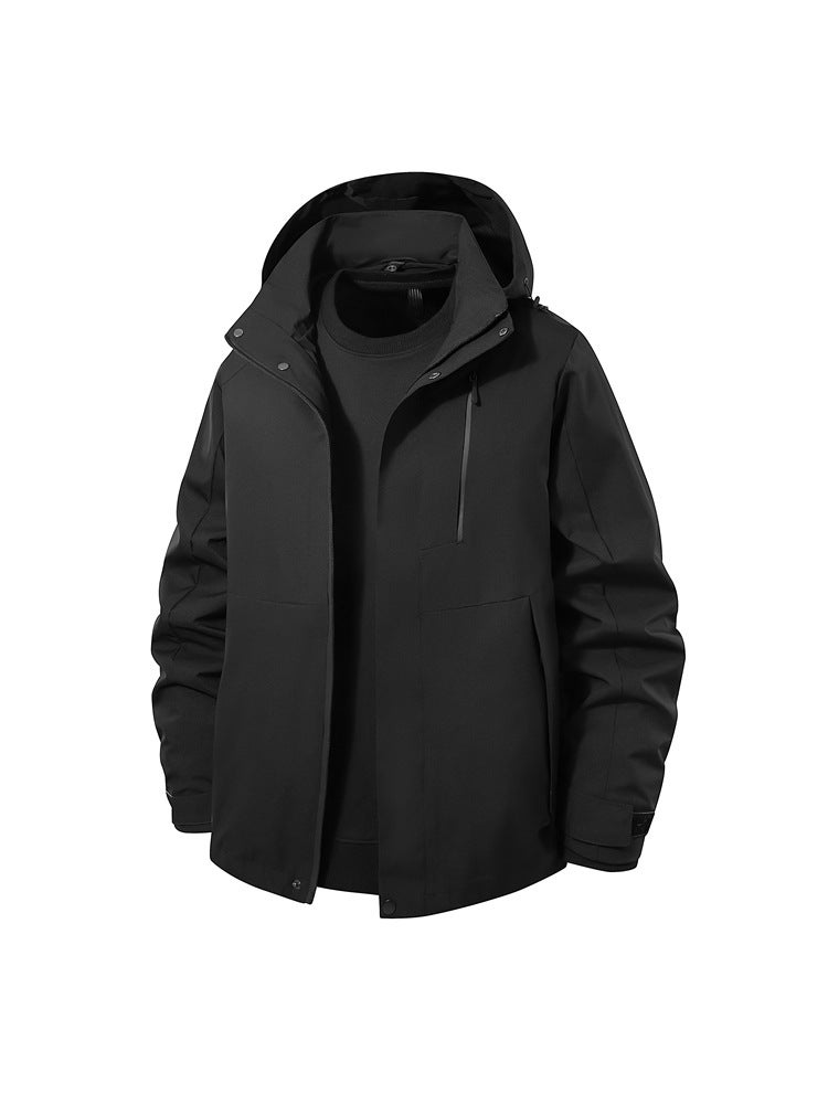 Unisex Waterproof Windproof Travel Jacket – Hooded Casual Cardigan for Outdoor Activities - Image 2